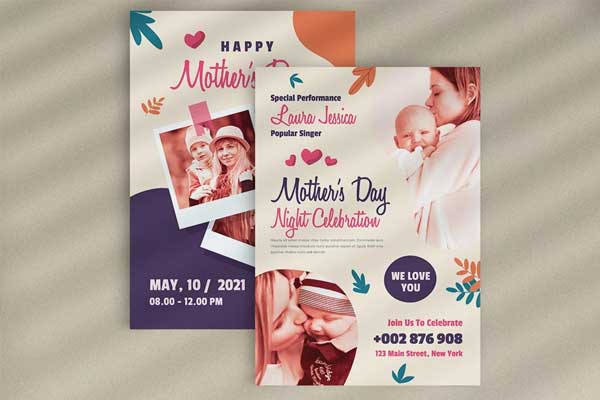 Best Mothers Day Flyer Designs – Fun & Festive Templates for Special Gatherings | Customizable PSD, AI, and EPS File Formats Downoad